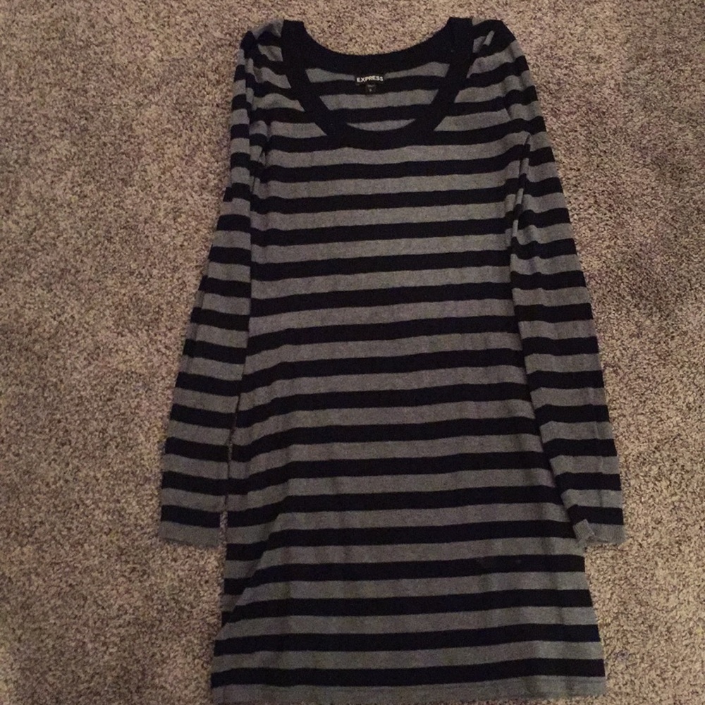 Express form fitting sweater dress